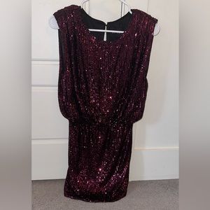 DO+BE size L black and pink sequin mini dress